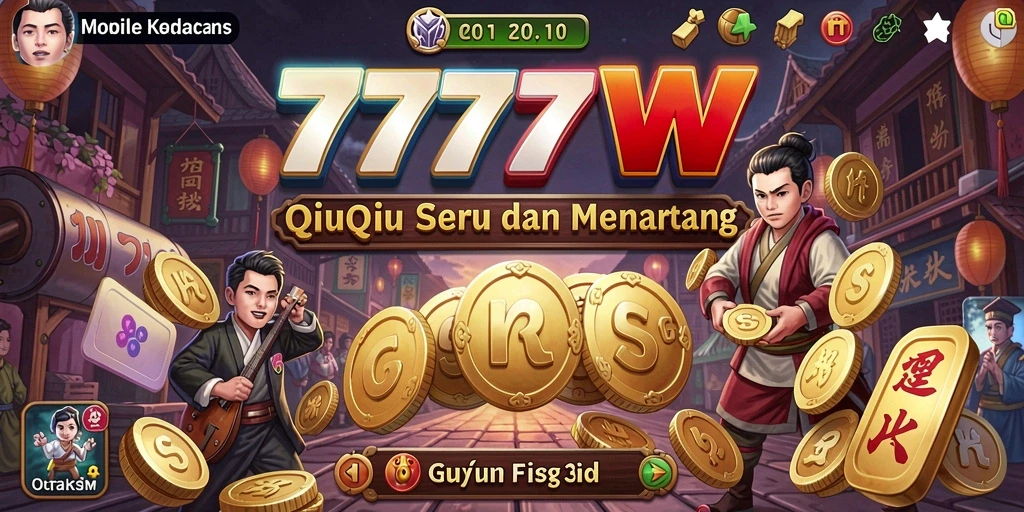 Screenshot gameplay 7777W menampilkan momen seru dalam QiuQiu.