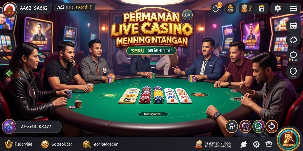 Gameplay Live Casino yang seru dan interaktif di AA62.