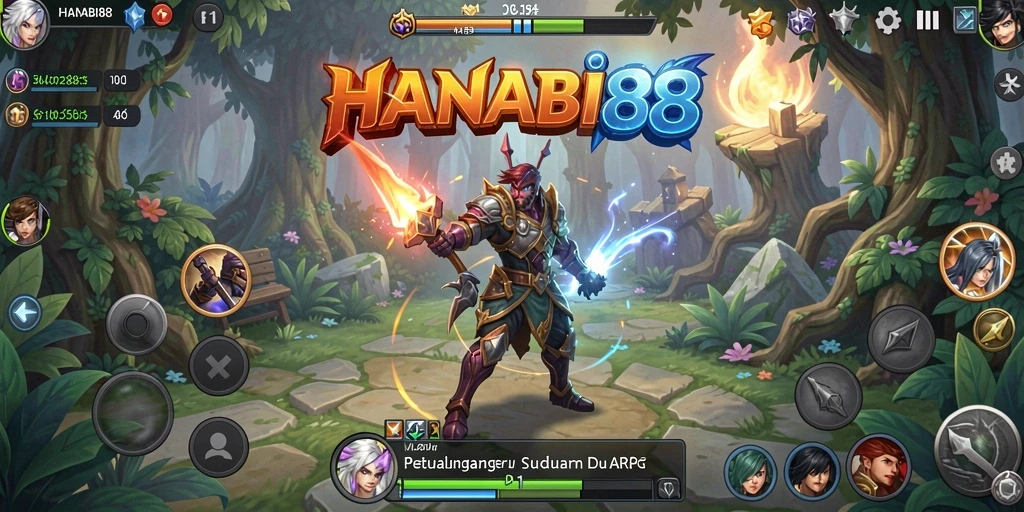 Gameplay seru di dunia fantasi HANABI88 yang menantang.