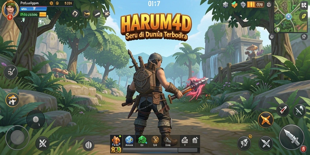 Tangkapan layar menampilkan gameplay seru di dunia terbuka HARUM4D.