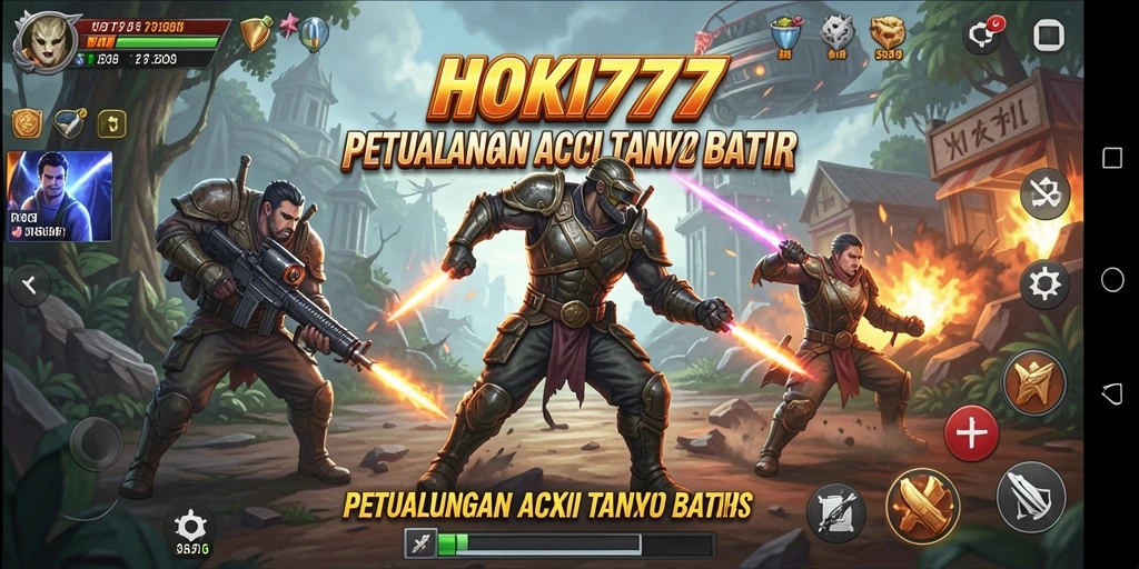 Tampilan gameplay HOKI777 yang mendebarkan dan penuh aksi.