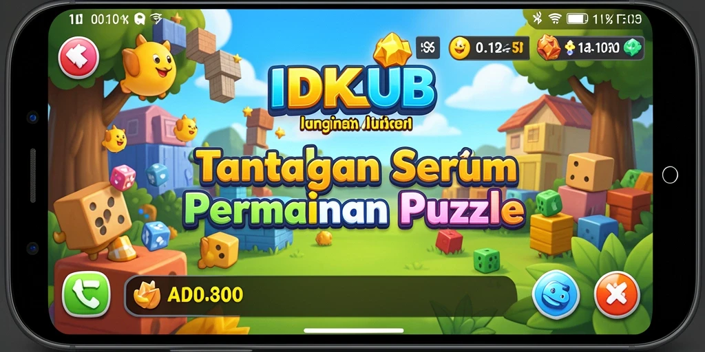 Tampilan gameplay seru dari permainan Puzzle IDKLUB.
