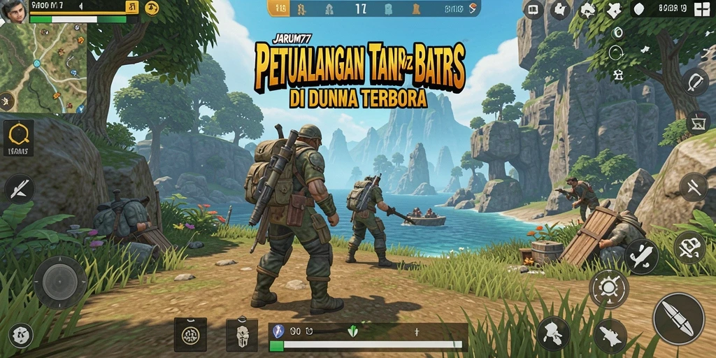 Tampilan gameplay seru dalam JARUM77, jelajahi dunia terbuka yang menakjubkan.