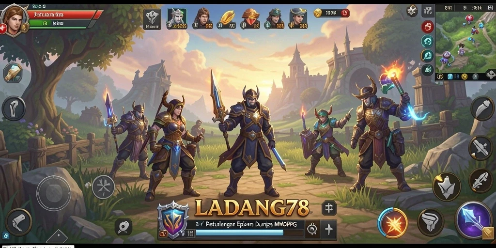 Tampilan gameplay menarik di dalam dunia MMORPG.