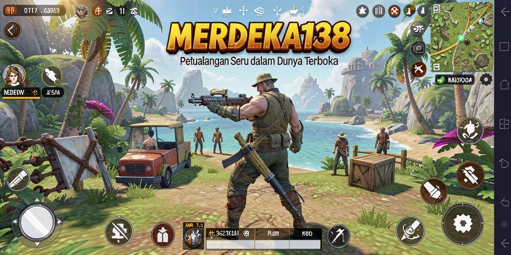 Gameplay seru dalam dunia terbuka MERDEKA138 dengan grafik yang memukau.