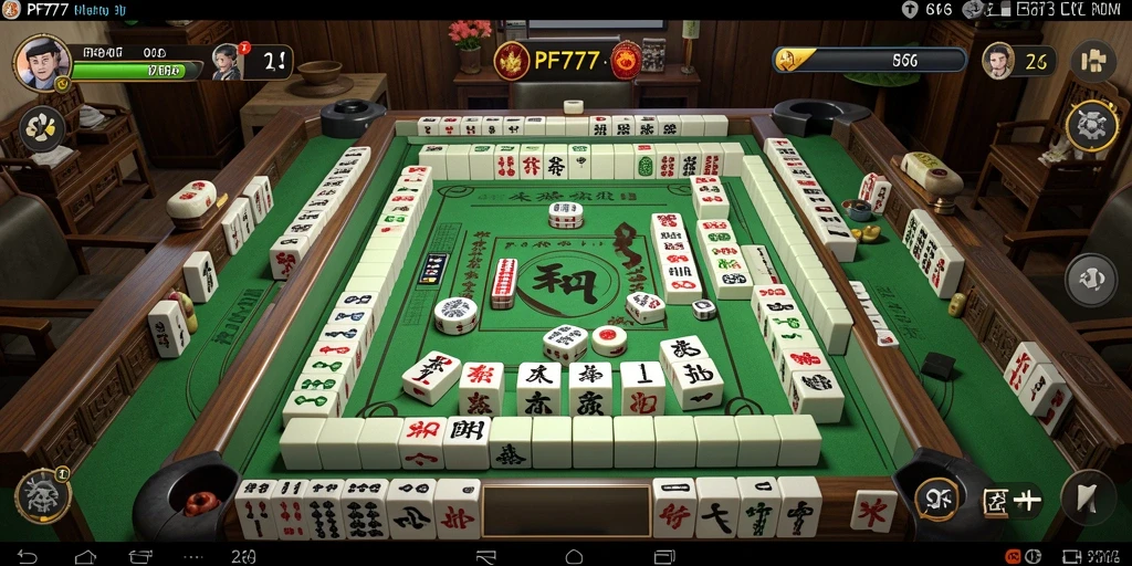 Tampilan gameplay menantang dan seru di PF777 Mahjong.
