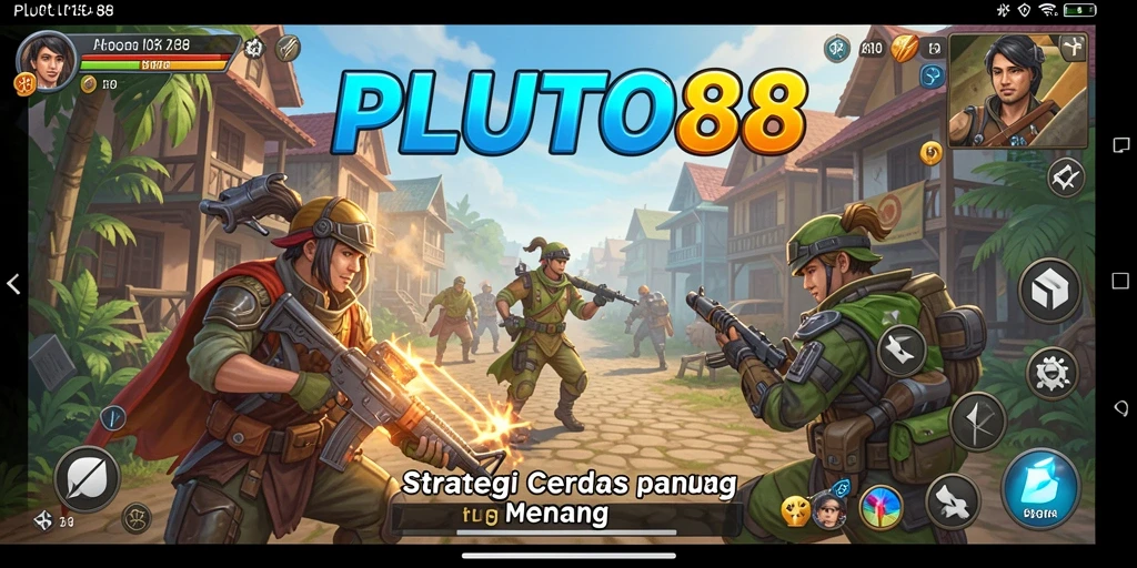 Tampilan screenshot menunjukkan pertempuran strategis di PLUTO88 yang mendebarkan.