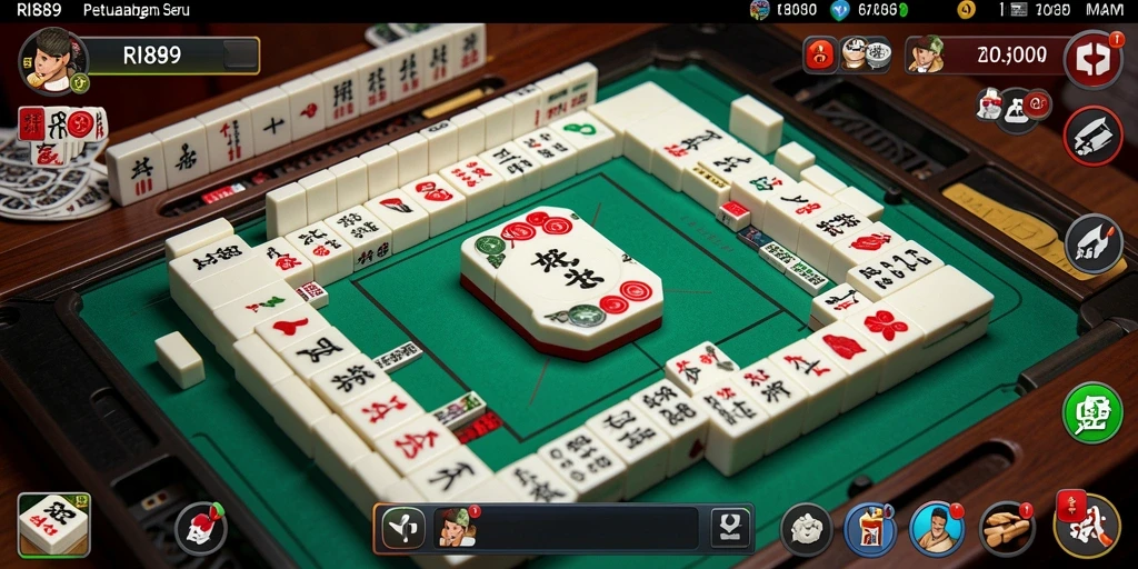Tampilan gameplay seru dalam game Mahjong RI889.