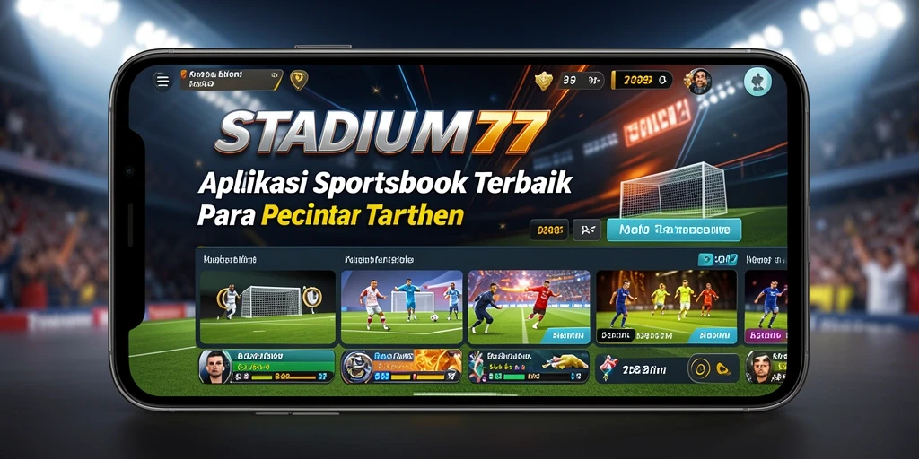 Tampilan menarik dari aplikasi <strong>STADIUM77</strong> saat melakukan taruhan olahraga.
