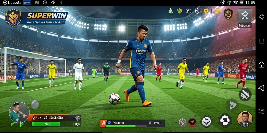 Tampilan gameplay dari SUPERWIN yang mengasyikkan dan kompetitif.